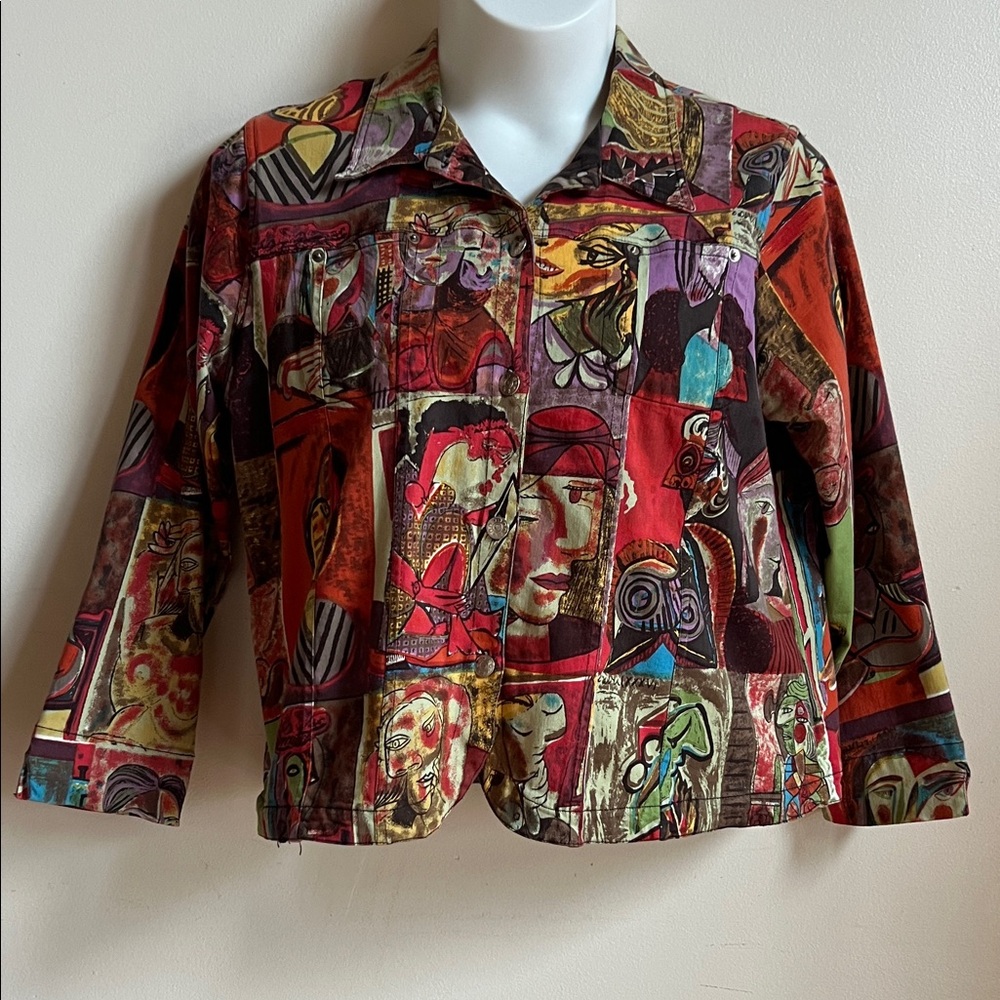 Picasso Christopher & Banks Multicolor Abstract Jacket